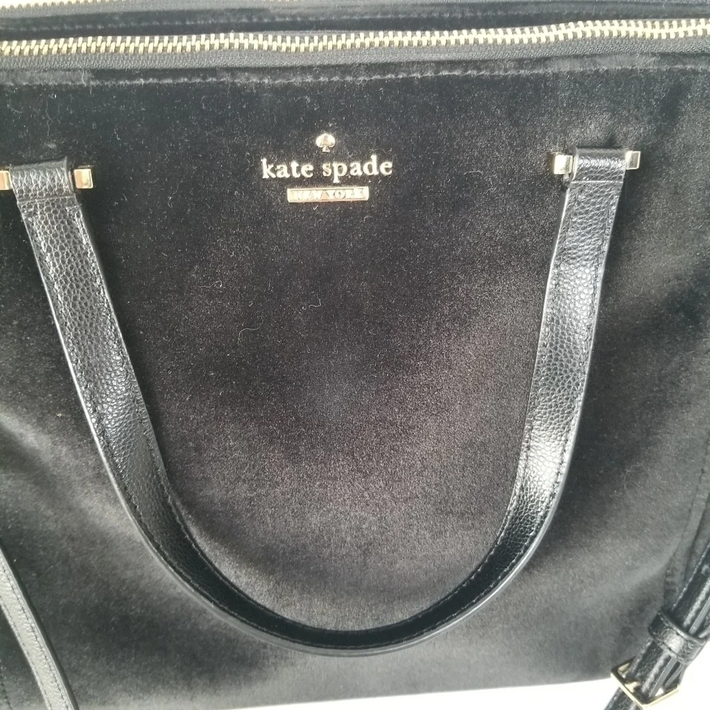 Kate Spade Black Velvet Mini Kona Satchel